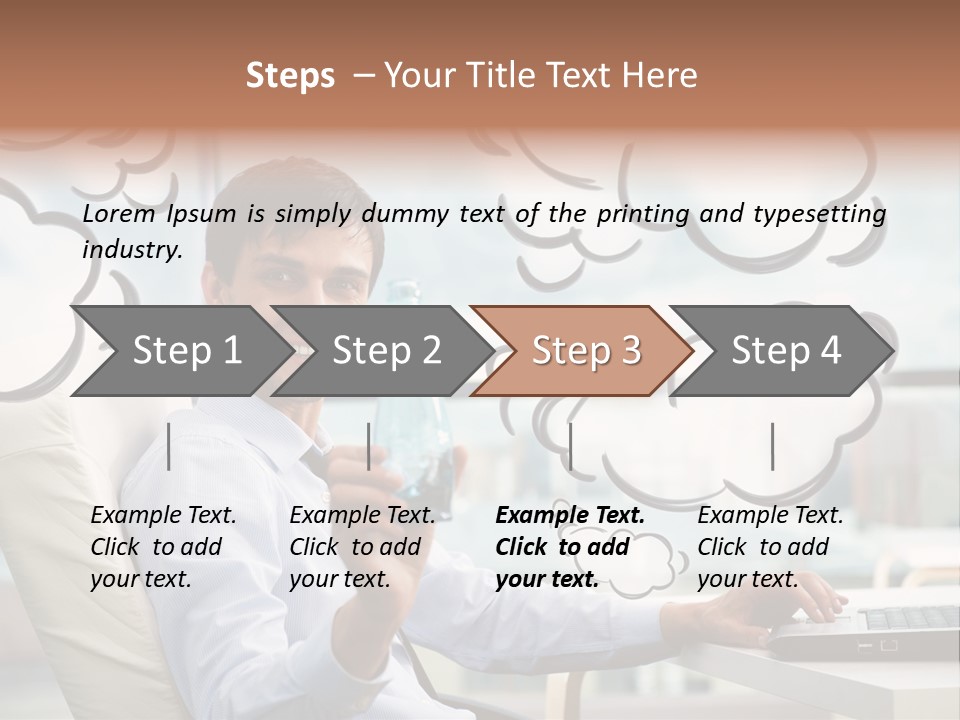 Adult Businessman Crystal PowerPoint Template