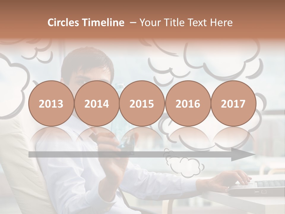 Adult Businessman Crystal PowerPoint Template