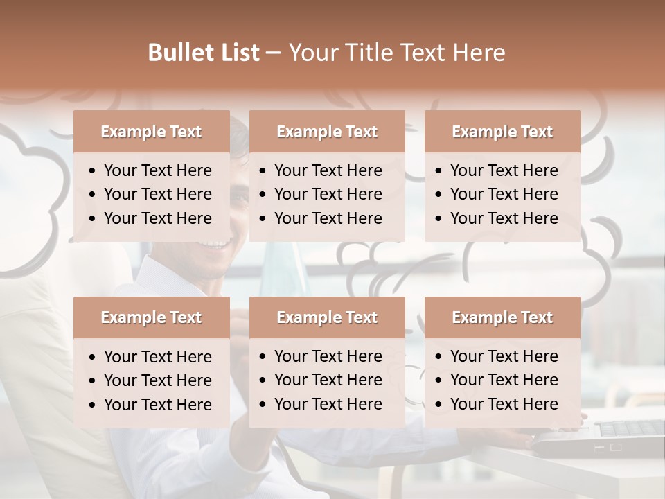 Adult Businessman Crystal PowerPoint Template