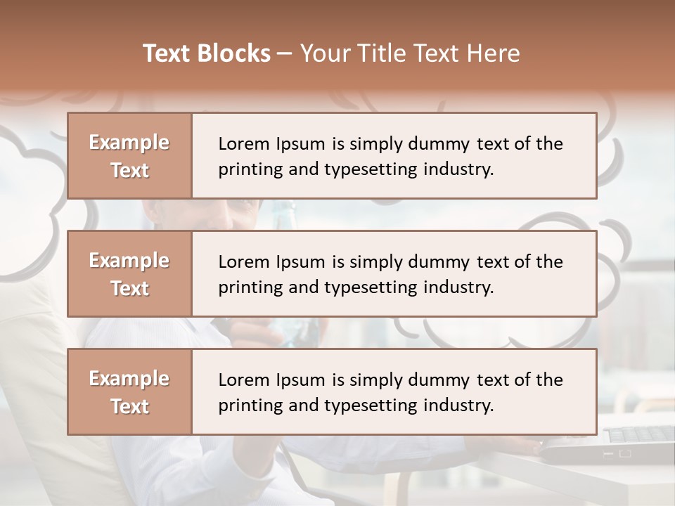 Adult Businessman Crystal PowerPoint Template