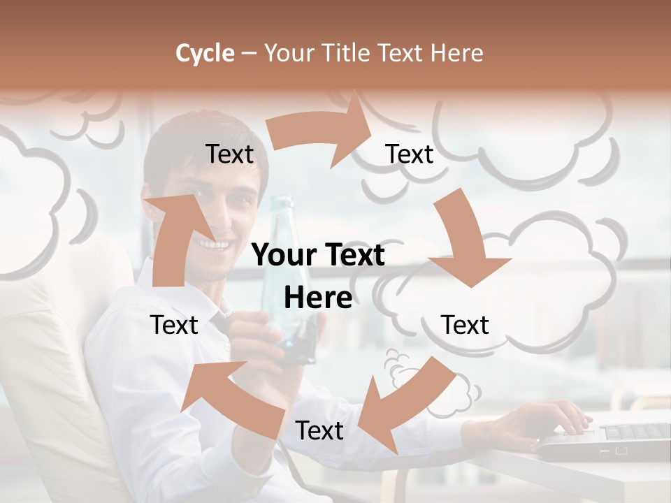 Adult Businessman Crystal PowerPoint Template