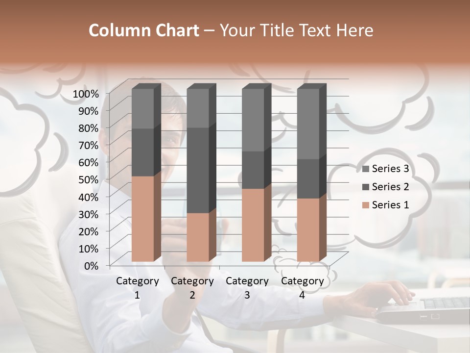 Adult Businessman Crystal PowerPoint Template