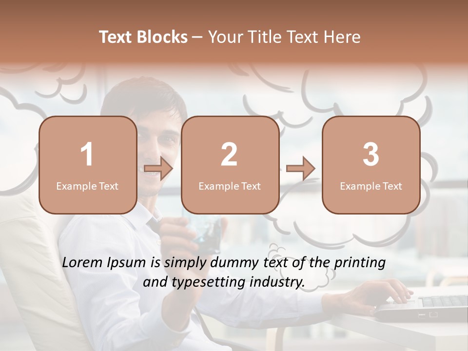 Adult Businessman Crystal PowerPoint Template