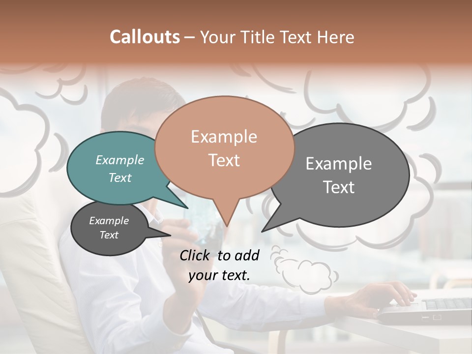 Adult Businessman Crystal PowerPoint Template