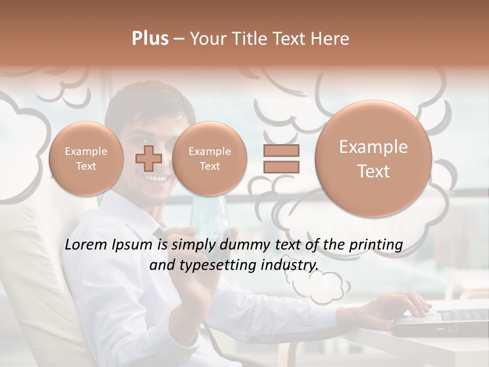 Adult Businessman Crystal PowerPoint Template