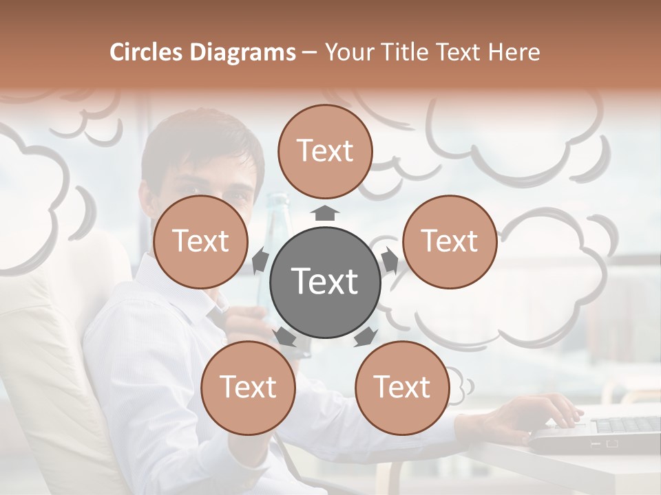 Adult Businessman Crystal PowerPoint Template