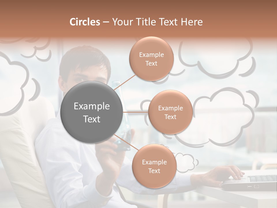 Adult Businessman Crystal PowerPoint Template