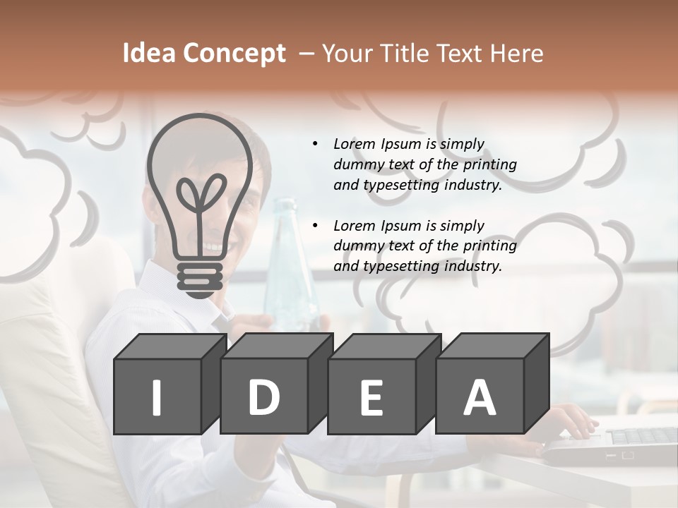 Adult Businessman Crystal PowerPoint Template