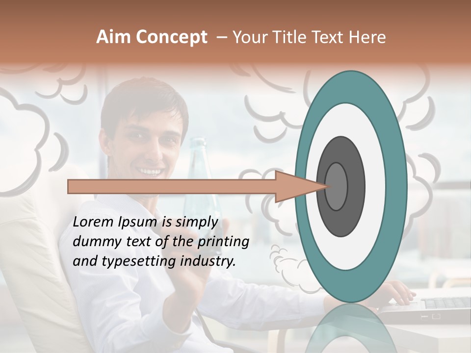 Adult Businessman Crystal PowerPoint Template