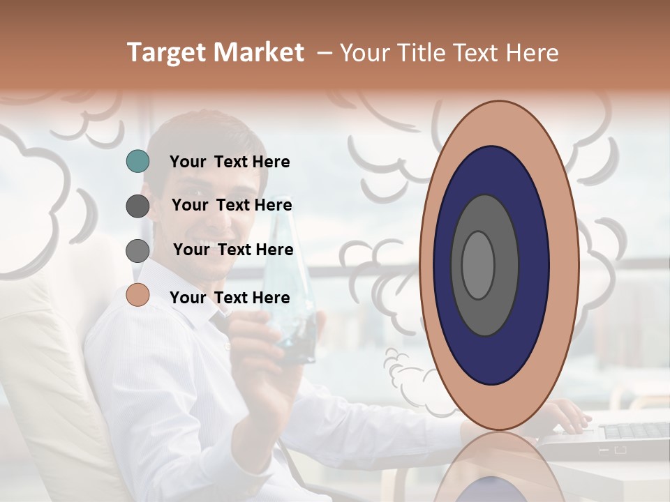 Adult Businessman Crystal PowerPoint Template