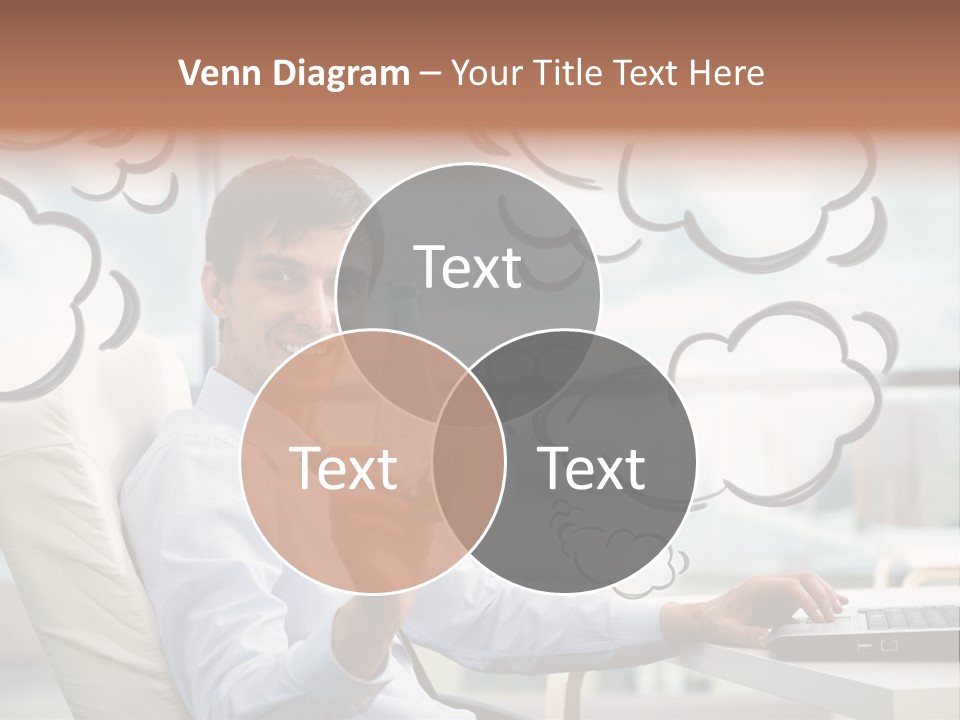 Adult Businessman Crystal PowerPoint Template