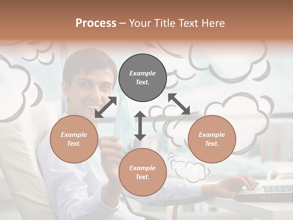 Adult Businessman Crystal PowerPoint Template