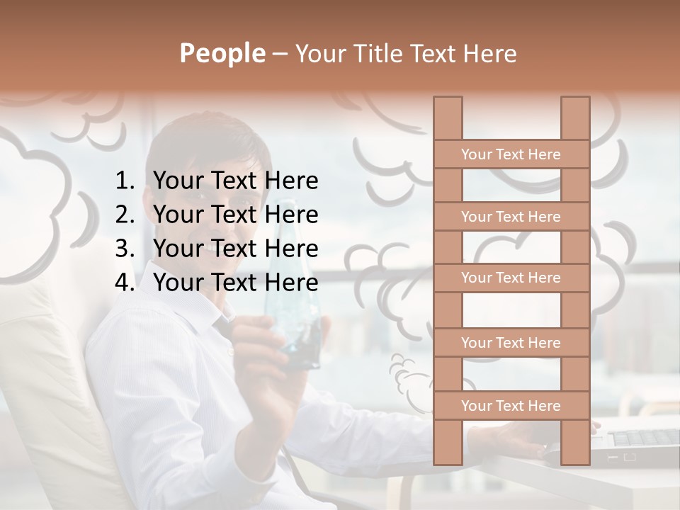 Adult Businessman Crystal PowerPoint Template