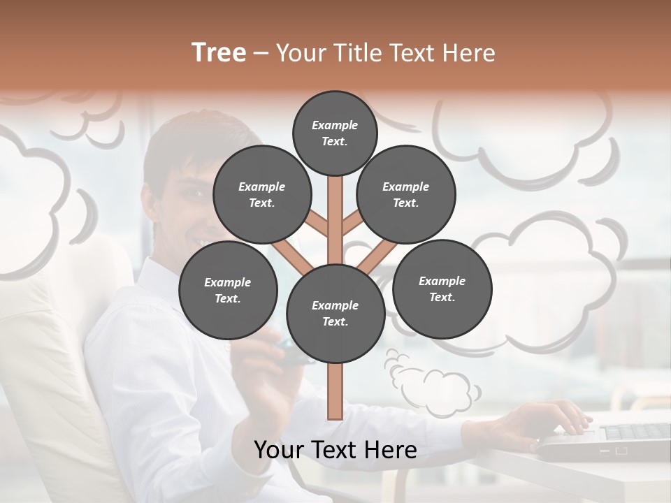 Adult Businessman Crystal PowerPoint Template