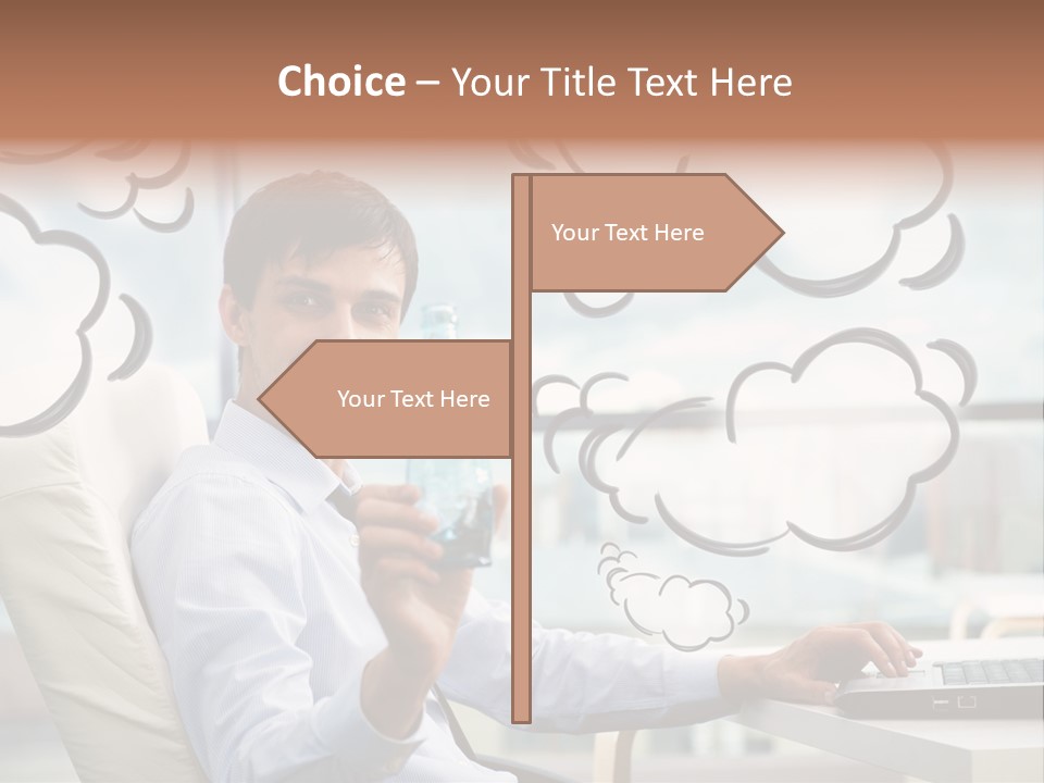 Adult Businessman Crystal PowerPoint Template