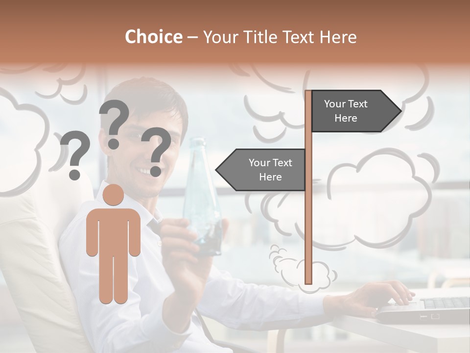 Adult Businessman Crystal PowerPoint Template