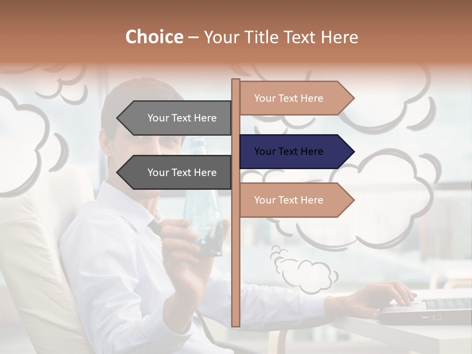 Adult Businessman Crystal PowerPoint Template