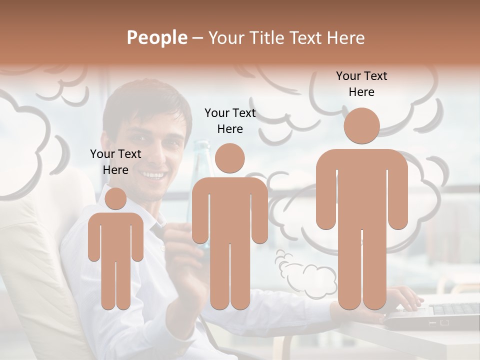 Adult Businessman Crystal PowerPoint Template