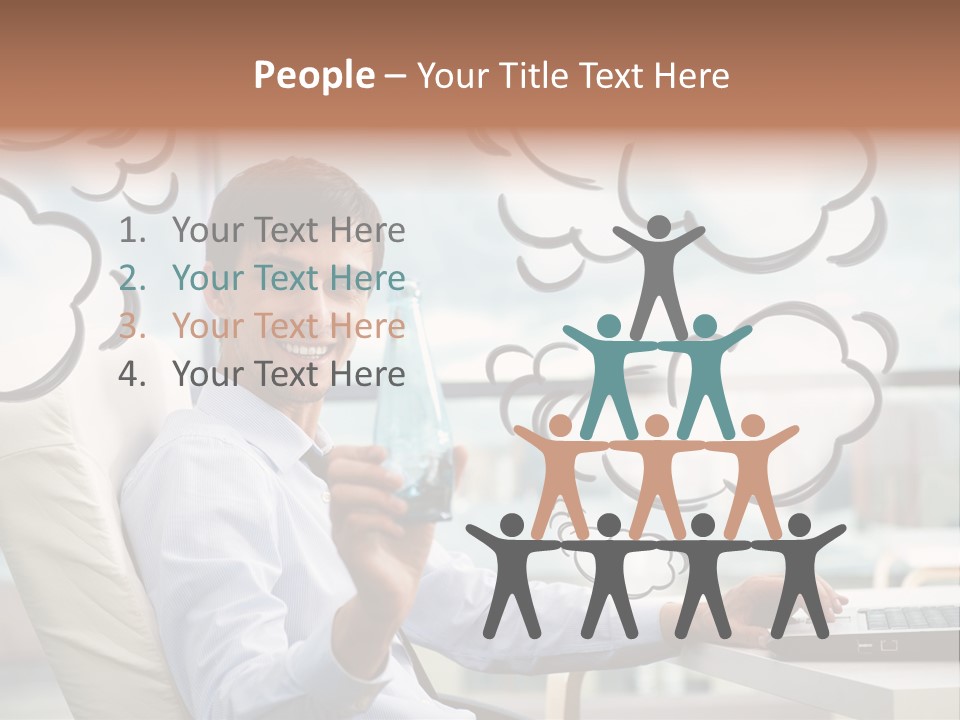 Adult Businessman Crystal PowerPoint Template