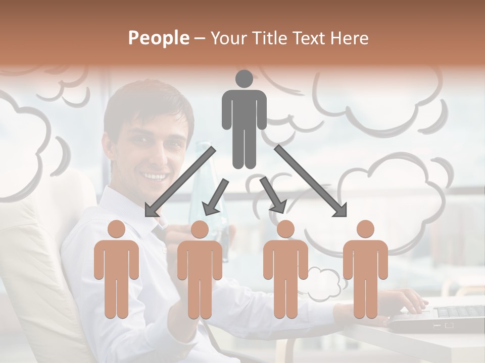 Adult Businessman Crystal PowerPoint Template