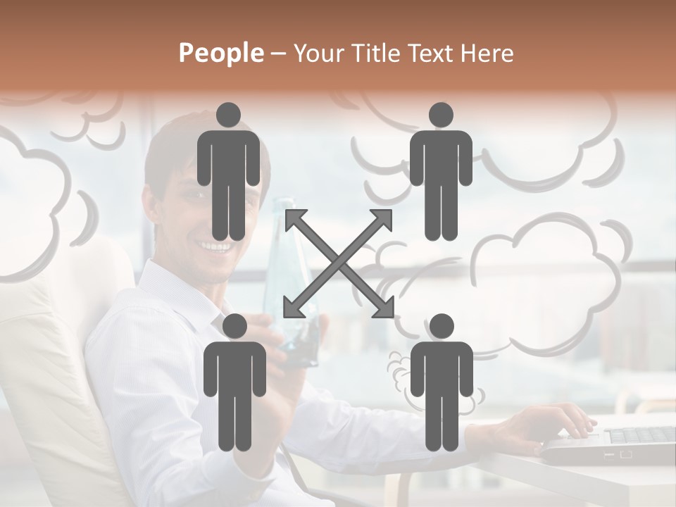 Adult Businessman Crystal PowerPoint Template