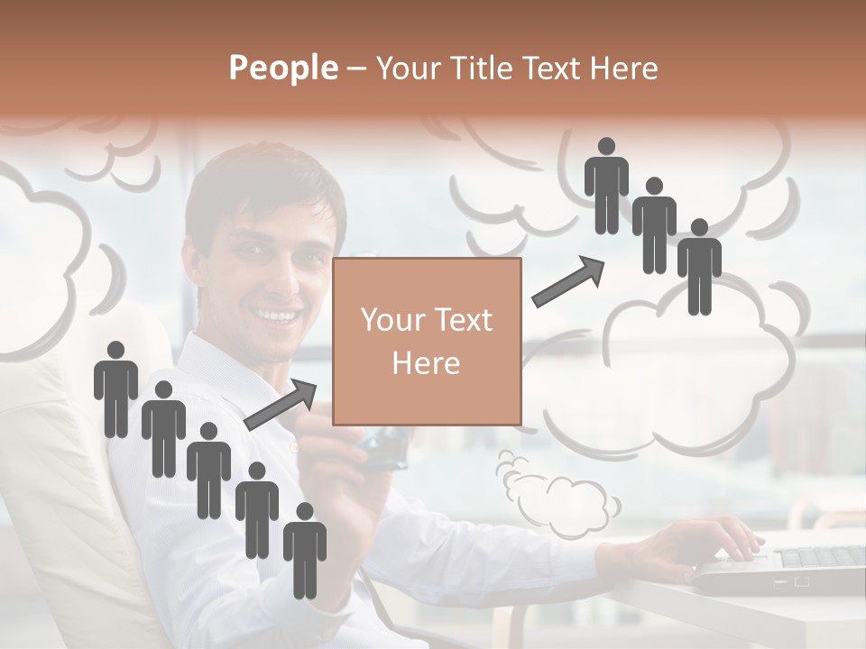 Adult Businessman Crystal PowerPoint Template