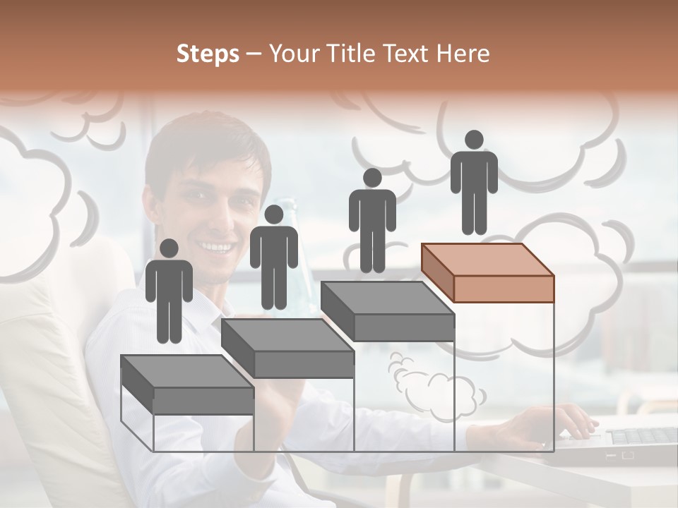 Adult Businessman Crystal PowerPoint Template