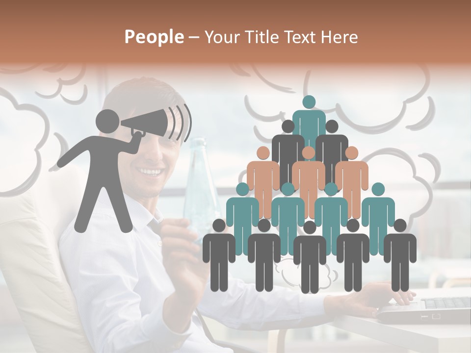 Adult Businessman Crystal PowerPoint Template