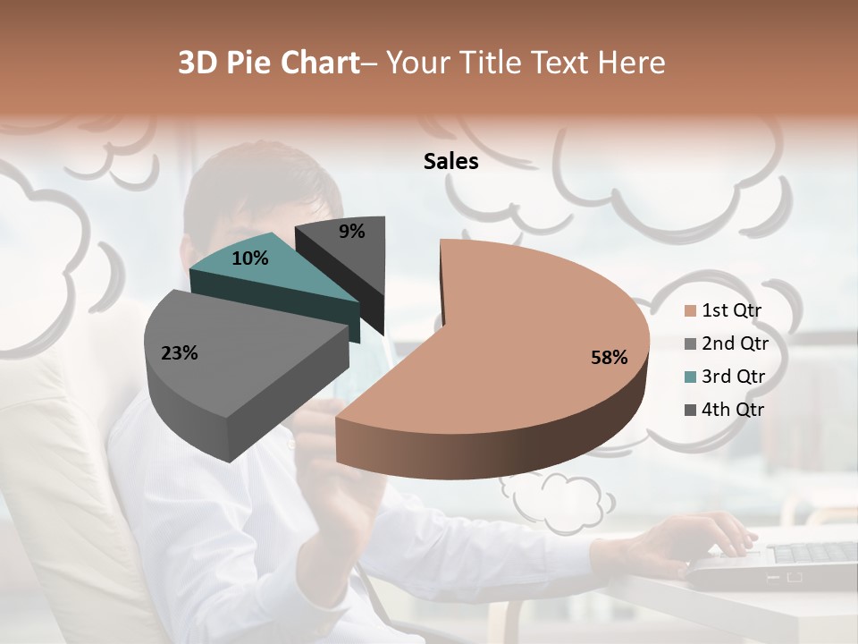 Adult Businessman Crystal PowerPoint Template