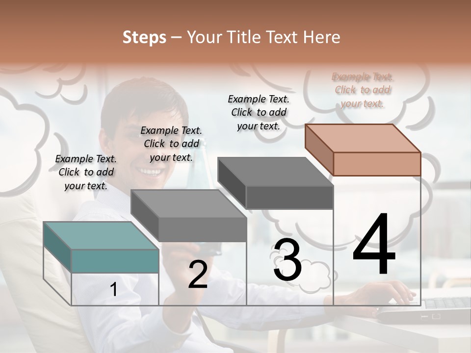 Adult Businessman Crystal PowerPoint Template
