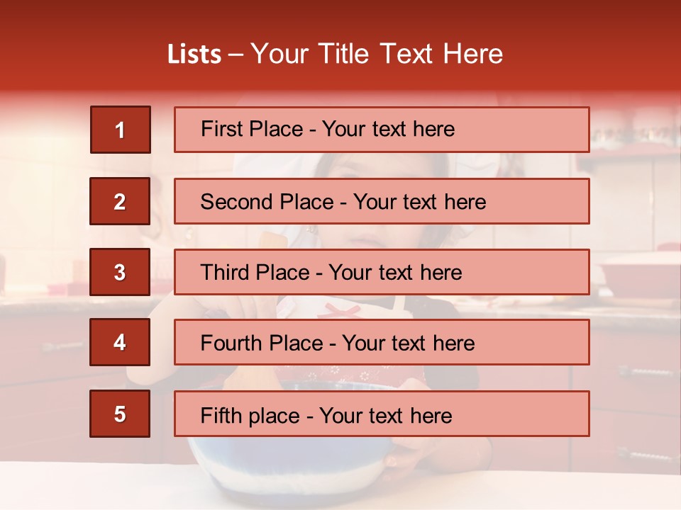 Portrait Scoop Happy PowerPoint Template