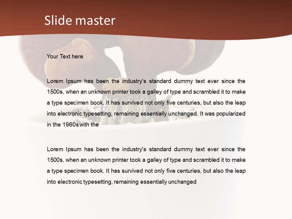 Mushroom Chinese Nature PowerPoint Template