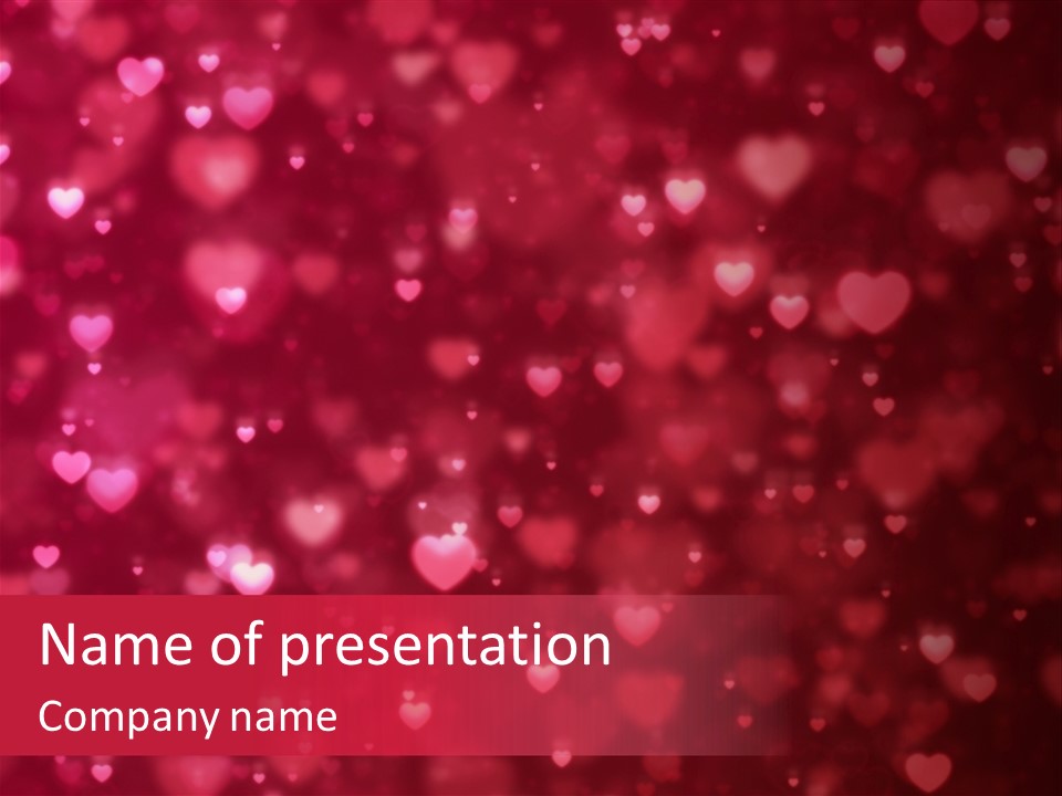 Backdrop Romance Pink PowerPoint Template