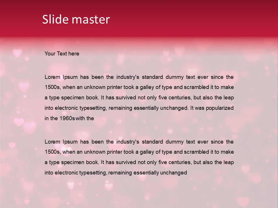 Backdrop Romance Pink PowerPoint Template