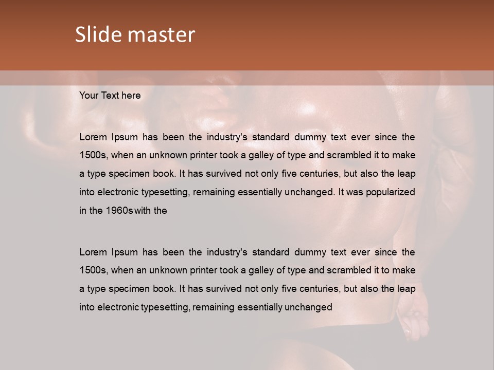 Torso Nipple Black PowerPoint Template