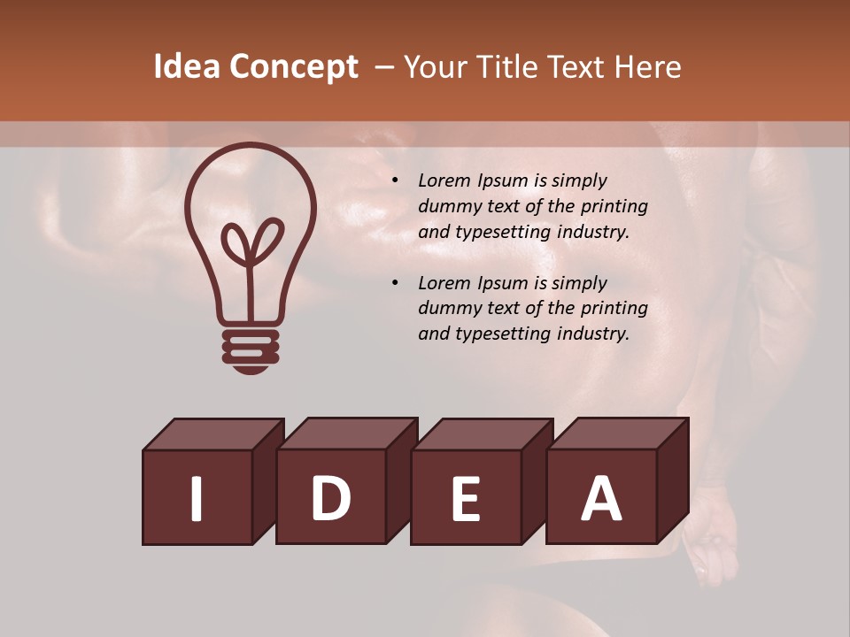 Torso Nipple Black PowerPoint Template