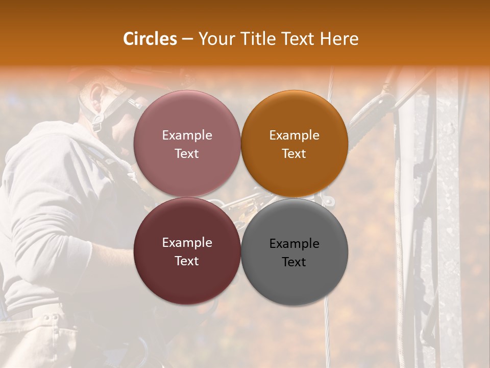 Climbing Construction Telecommunications Equipment PowerPoint Template