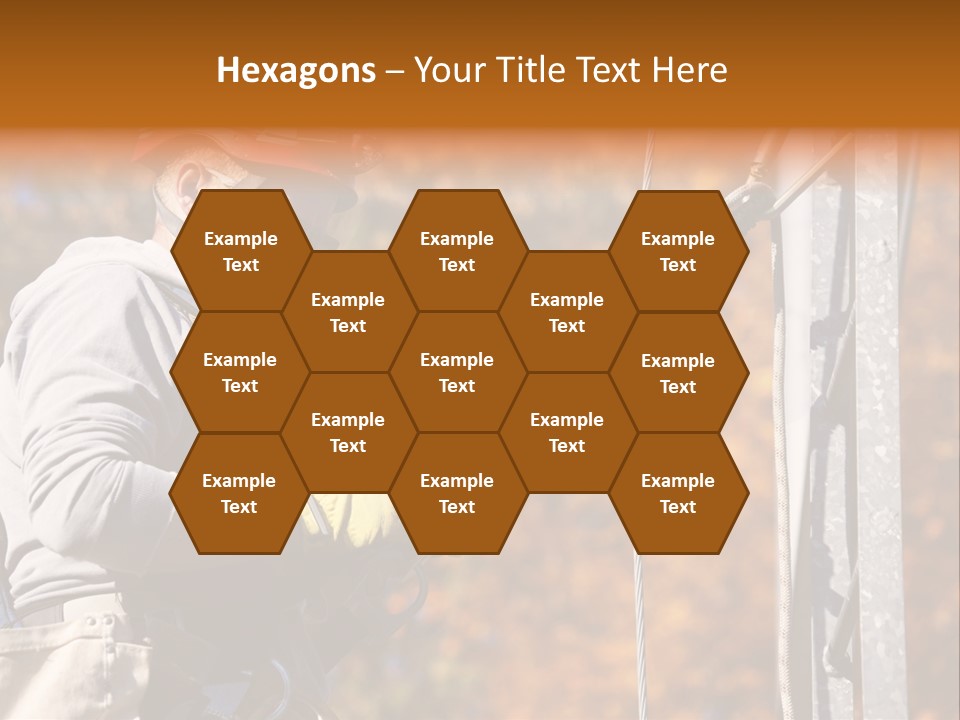 Climbing Construction Telecommunications Equipment PowerPoint Template