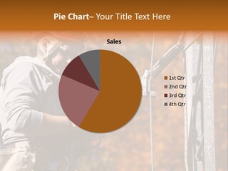 Climbing Construction Telecommunications Equipment PowerPoint Template