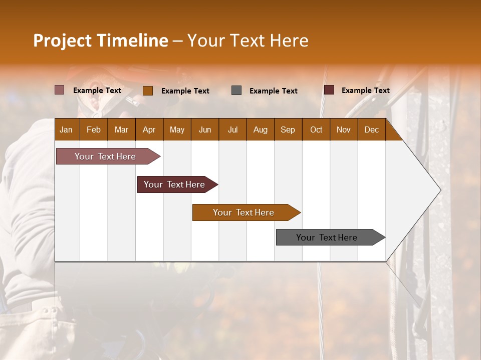 Climbing Construction Telecommunications Equipment PowerPoint Template