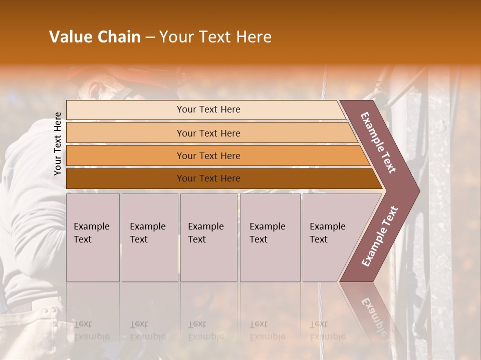 Climbing Construction Telecommunications Equipment PowerPoint Template