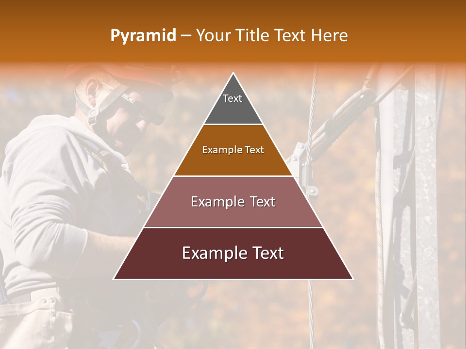 Climbing Construction Telecommunications Equipment PowerPoint Template