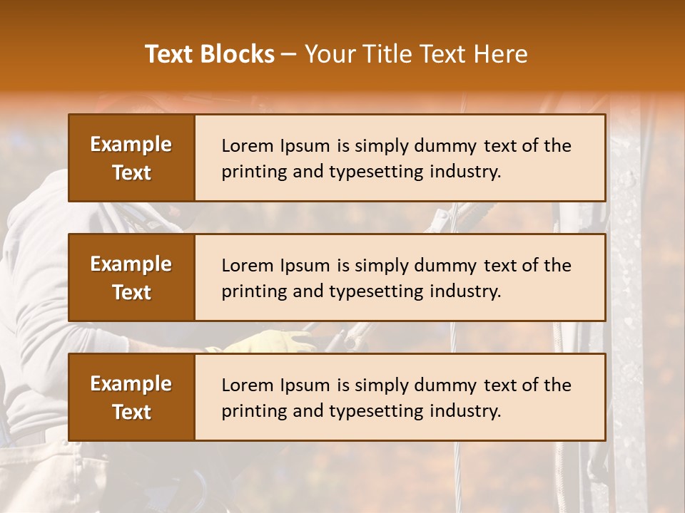 Climbing Construction Telecommunications Equipment PowerPoint Template