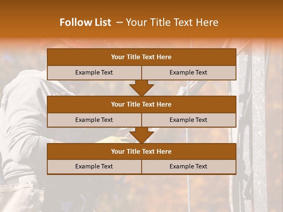 Climbing Construction Telecommunications Equipment PowerPoint Template