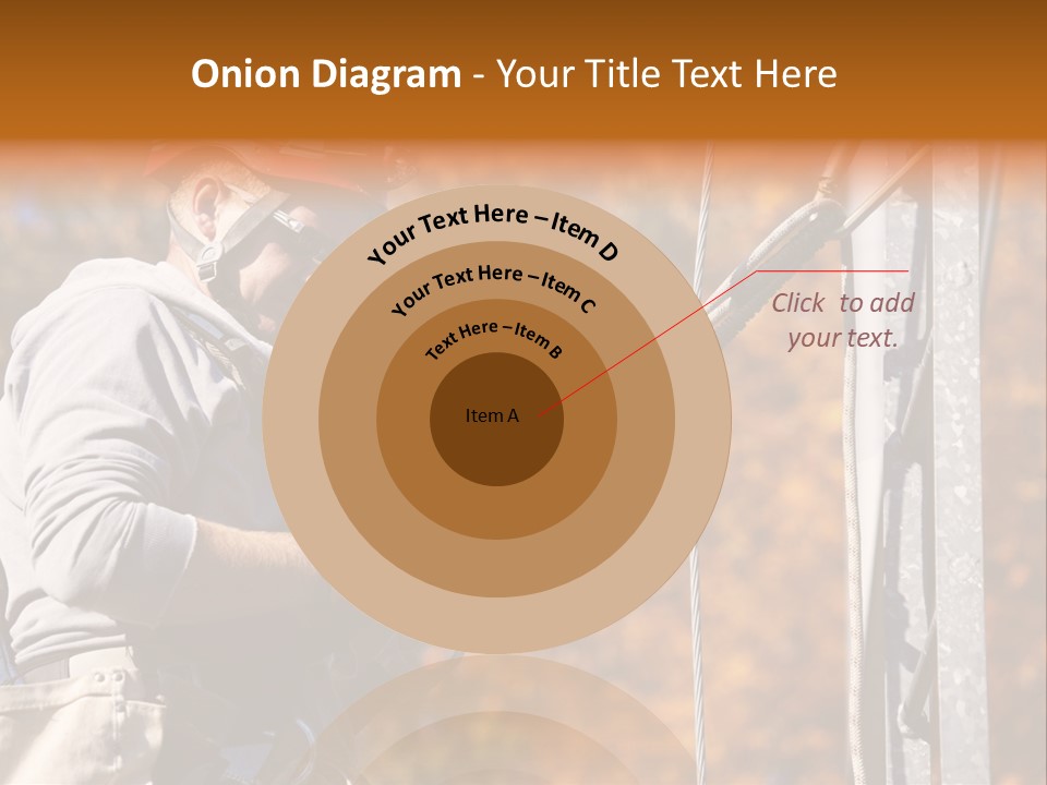 Climbing Construction Telecommunications Equipment PowerPoint Template