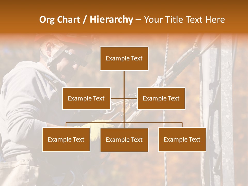 Climbing Construction Telecommunications Equipment PowerPoint Template