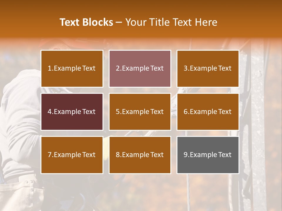 Climbing Construction Telecommunications Equipment PowerPoint Template