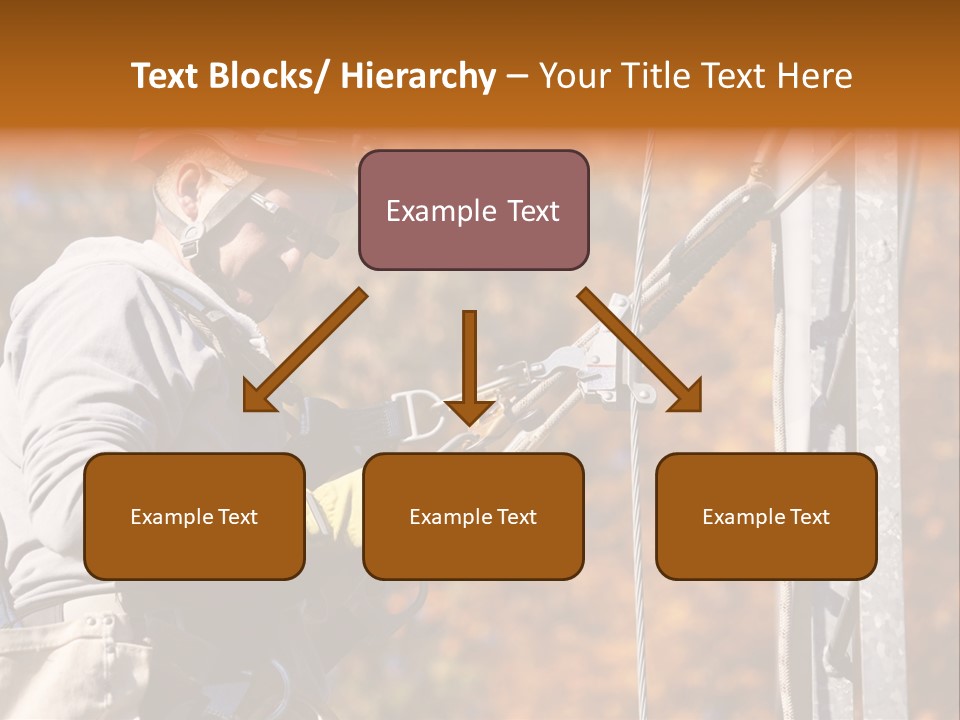 Climbing Construction Telecommunications Equipment PowerPoint Template