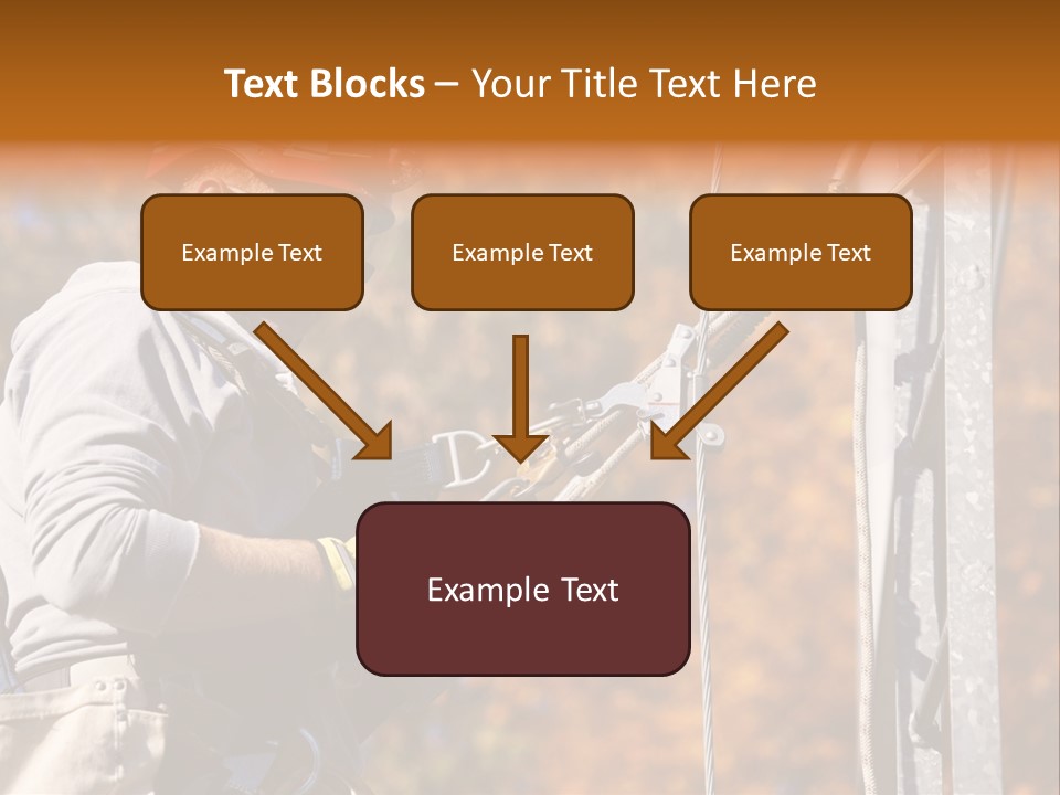 Climbing Construction Telecommunications Equipment PowerPoint Template