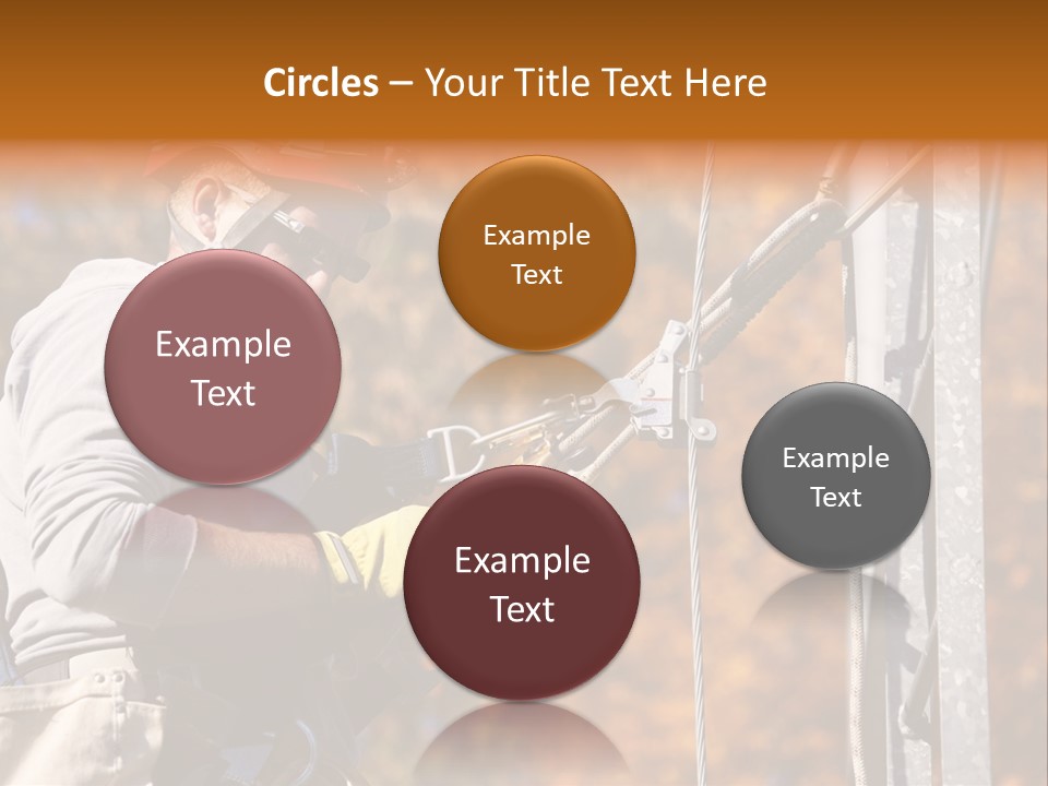 Climbing Construction Telecommunications Equipment PowerPoint Template